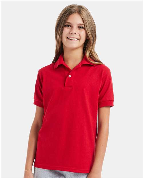 Youth Ecosmart® Jersey Polo - Hanes | Sustainable, Durable, and Comfortable Hanes
