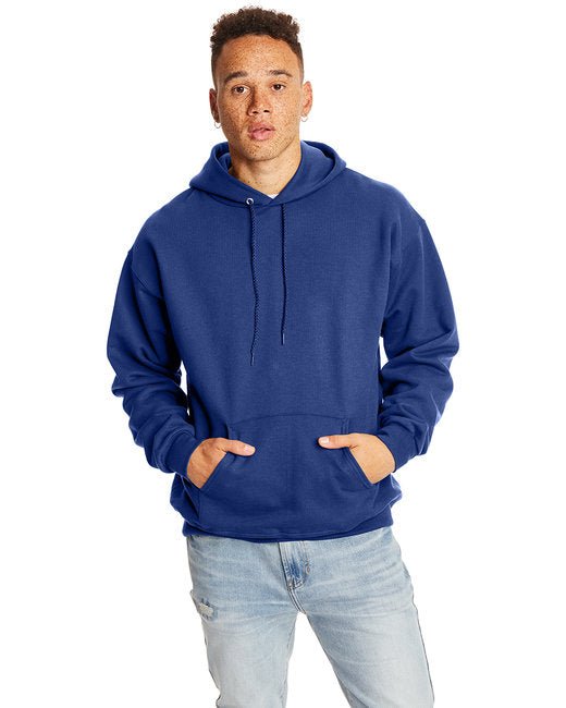 Hanes Adult Ultimate Cotton® Pullover Hooded Sweatshirt – Durable, Warm, and Comfortable Hanes Small Deep Royal