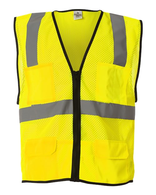 Economy Mesh 6-Pocket Vest - Kishigo | High-Visibility and Functional Design Kishigo S/M Lime