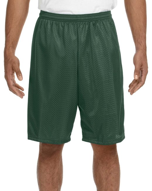 Custom Tricot Mesh Shorts – 9-Inch Inseam & Moisture-Wicking Design Shorts A4 Small Forest Green