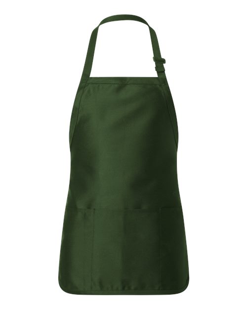 Full-Length Apron With Pouch Pocket - Q-Tees | Customizable and Functional Q-Tees One Size Forest