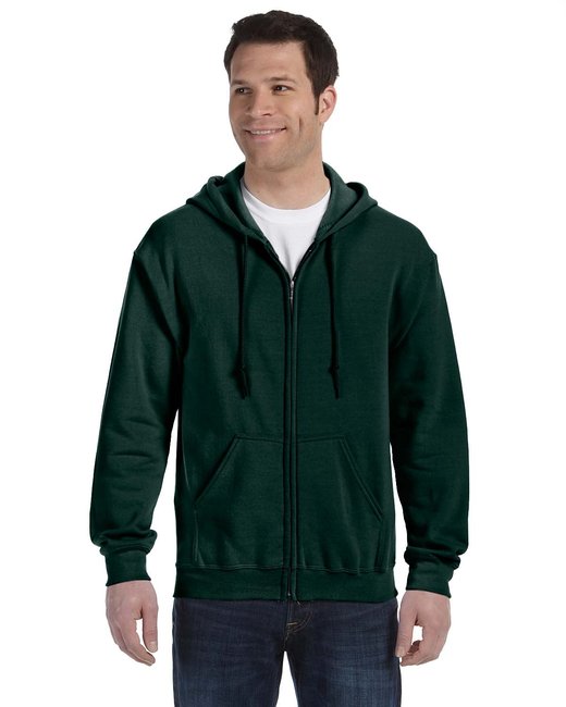 Gildan Adult Heavy Blend™ Full-Zip Hooded Sweatshirt – Durable, Comfortable, and Eco-Friendly Gildan Small Forest Green