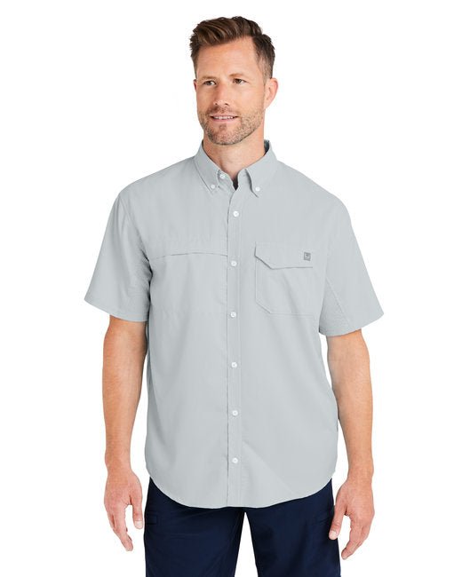 HUK Men's Tide Point Short Sleeve Shirt – Breathable, Performance-Driven, and Protective Huk Small Harbor Mist