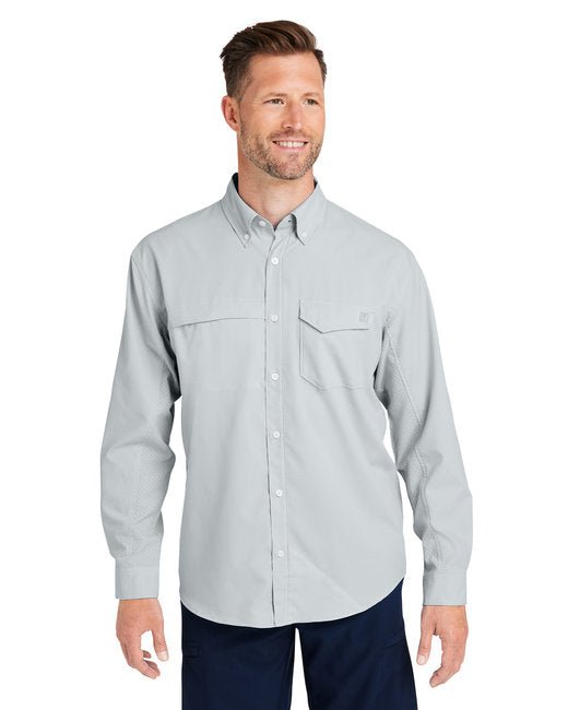 HUK Men's Tide Point Long Sleeve Shirt – Protective, Moisture-Wicking, and Breathable Huk Small Harbor Mist