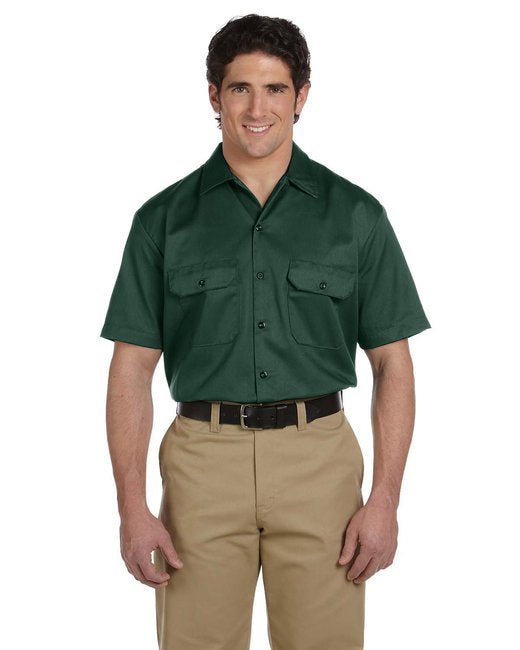 Custom Short-Sleeve Work Shirt – Durable, Stain-Resistant & Comfortable SOYT Printing Company Small Hunter Green
