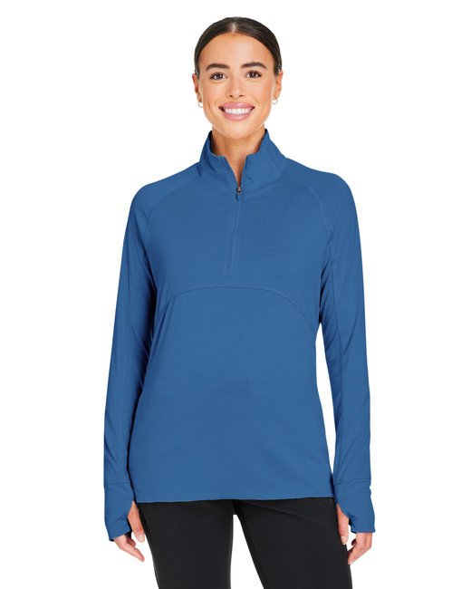 Puma Golf Ladies' Bandon Quarter-Zip – Moisture-Wicking, Stretch Performance Puma Small Lake Blue