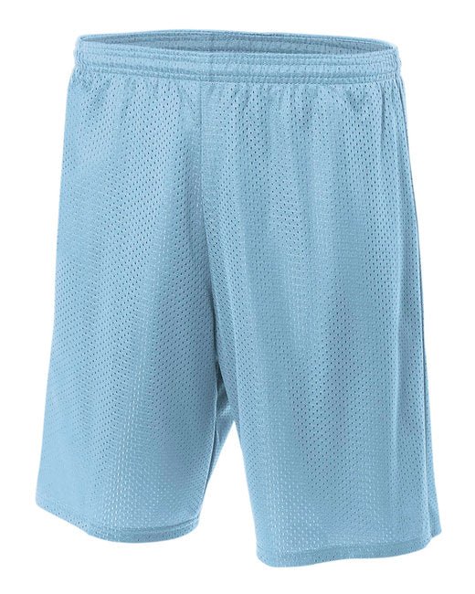 Custom Tricot Mesh Shorts – 9-Inch Inseam & Moisture-Wicking Design Shorts A4 Small Light Blue