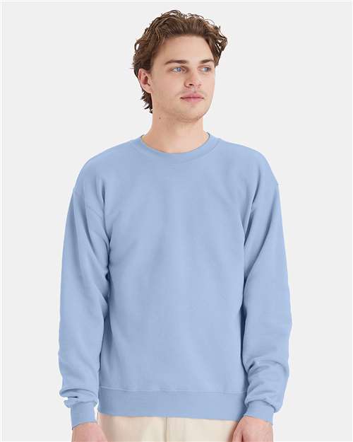 Ecosmart® Crewneck Sweatshirt - Hanes | Sustainable, Durable, and Customizable Hanes Small Light Blue