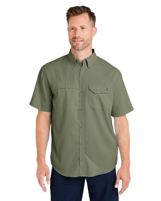 HUK Men's Tide Point Short Sleeve Shirt – Breathable, Performance-Driven, and Protective Huk Small Moss Green