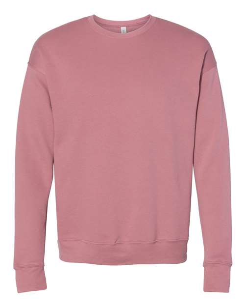 Sponge Fleece Drop Shoulder Crewneck Sweatshirt - BELLA + CANVAS | Soft, Modern, and Unisex Bella Canvas Small Mauve