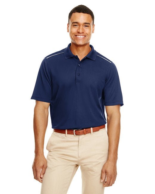 CORE365 Men’s Radiant Performance Piqué Polo with Reflective Piping Core365