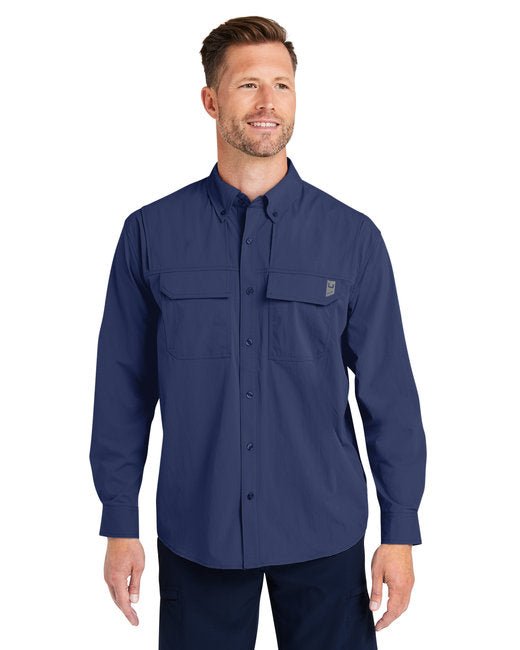 HUK Men's Creekbed Long Sleeve Shirt – Lightweight, Ventilated, and Performance-Driven Huk Small Navy Blue