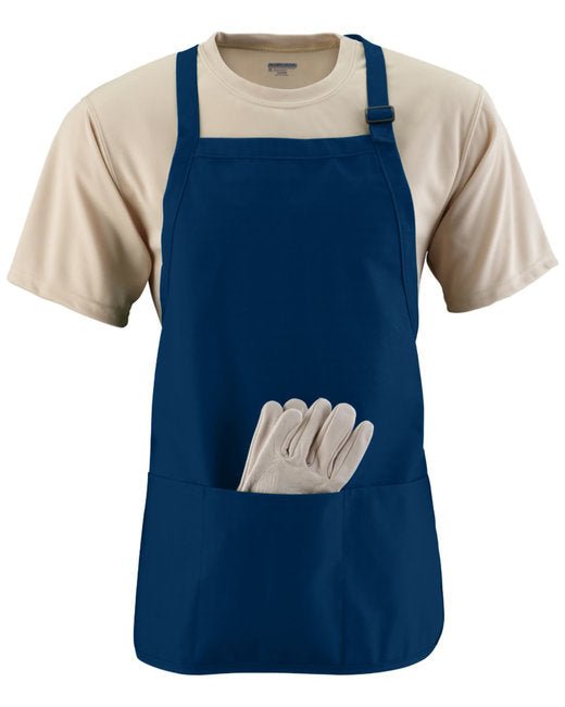 Custom Full-Length Apron with Pockets – Adjustable Neck Strap SOYT Printing Company Navy Blue