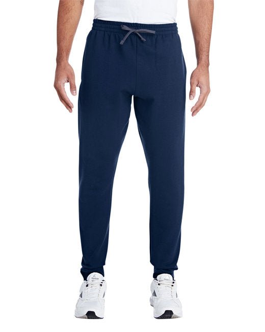 Jerzees Adult NuBlend® Jogger – Lightweight, Modern, and Perfect for Customization Jerzees Small Navy Blue/ Char Grey