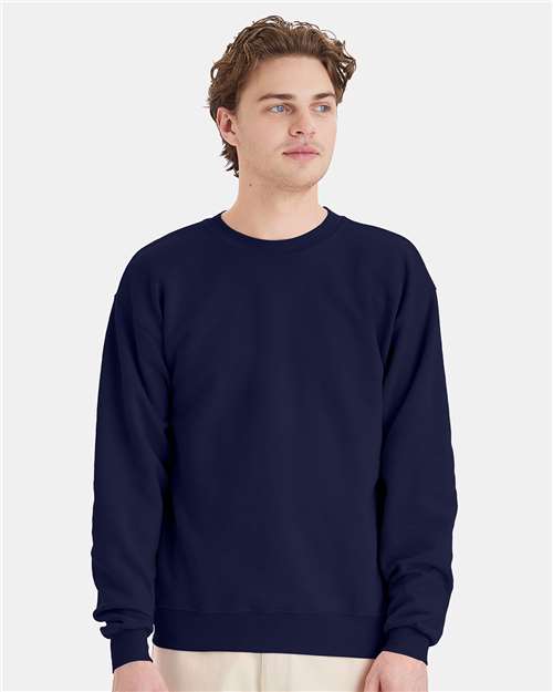 Ecosmart® Crewneck Sweatshirt - Hanes | Sustainable, Durable, and Customizable Hanes Small Navy