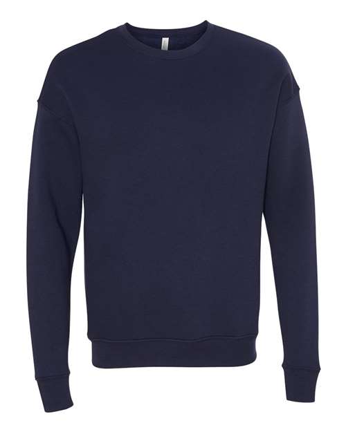 Sponge Fleece Drop Shoulder Crewneck Sweatshirt - BELLA + CANVAS | Soft, Modern, and Unisex Bella Canvas Small Navy Blue