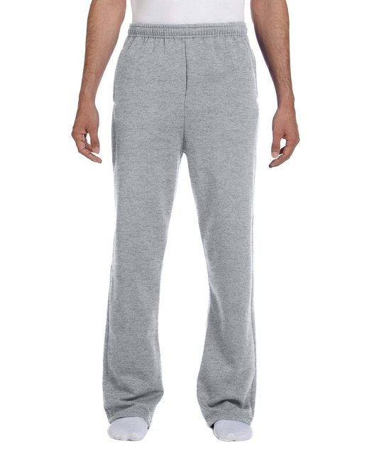 Jerzees Adult NuBlend® Open-Bottom Fleece Sweatpant – Comfortable, Durable, and Custom-Ready Jerzees Small Oxford Grey