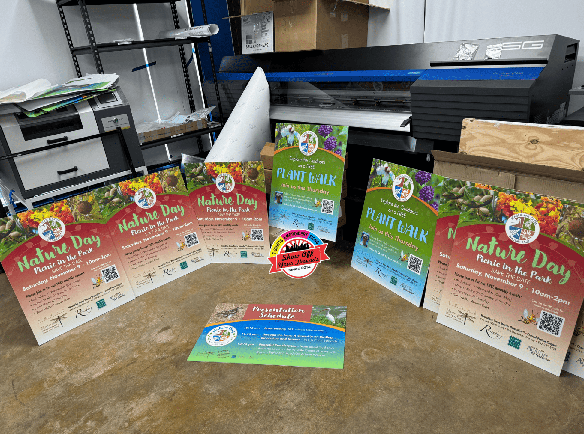 Custom Wayfinding, Directional, and Informational Plastic Signs – High-Quality Custom Logo Printed Signs for Navigation and Information sign Show Off Your Threads