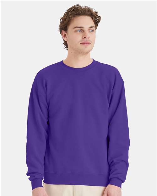 Ecosmart® Crewneck Sweatshirt - Hanes | Sustainable, Durable, and Customizable Hanes Small Purple