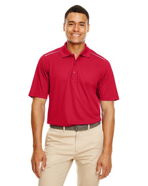 CORE365 Men’s Radiant Performance Piqué Polo with Reflective Piping Core365