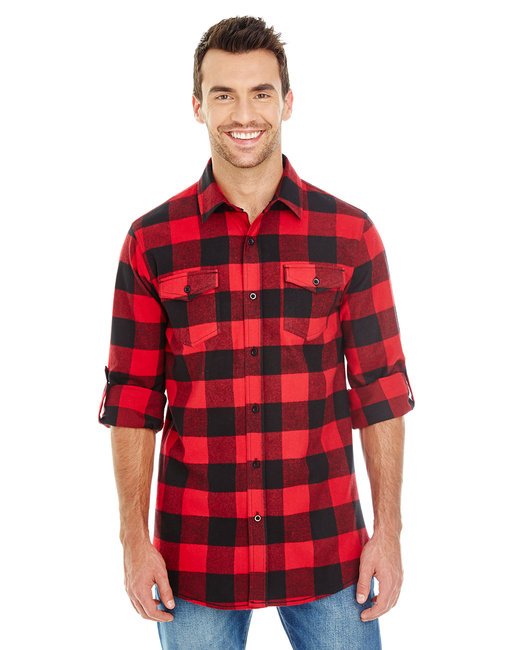 Custom Plaid Flannel Shirt – Modern Fit, Durable & Comfortable SOYT Printing Company Small Red/ Black