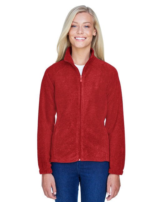 Custom Ladies' Full-Zip Fleece – Stylish, Durable & Comfortable Sweater Harriton X-Small Red