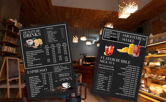 Custom Restaurant and Food Truck Plastic Menu Boards – High-Quality Custom Logo Printed Menu Signs sign Show Off Your Threads