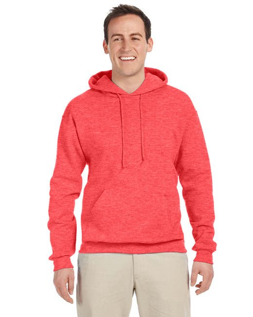 Jerzees Adult NuBlend® Fleece Pullover Hoodie – Soft, Durable, and Pill-Resistant Jerzees Small Retro Heather Coral