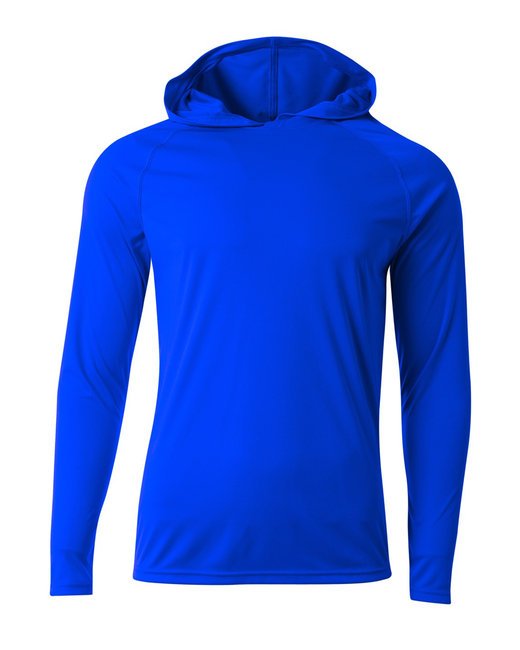 Custom Performance Hooded T-Shirt – Cooling, Durable & UV Protected Long Sleeve A4 Small Royal Blue