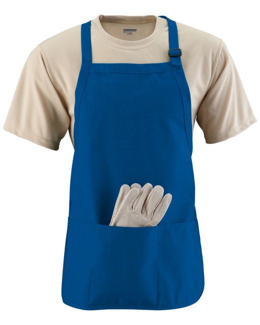 Custom Full-Length Apron with Pockets – Adjustable Neck Strap SOYT Printing Company Royal Blue