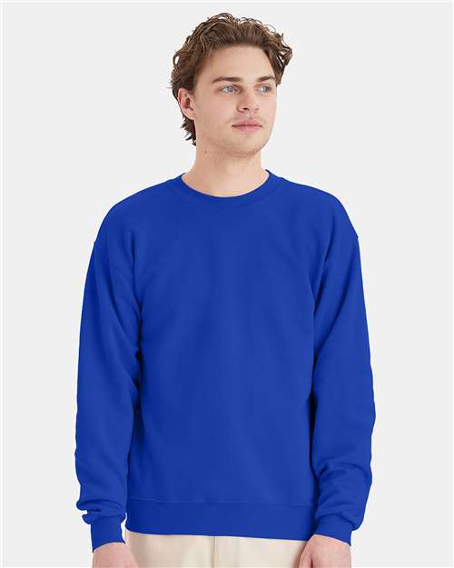 Ecosmart® Crewneck Sweatshirt - Hanes | Sustainable, Durable, and Customizable Hanes Small Royal Blue