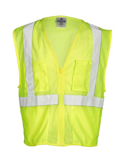 Self Extinguishing Mesh Vest - Kishigo | Enhanced Safety and High Visibility Kishigo Medium Lime