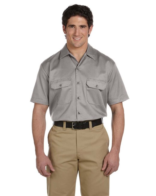 Custom Short-Sleeve Work Shirt – Durable, Stain-Resistant & Comfortable SOYT Printing Company Small Silver Grey
