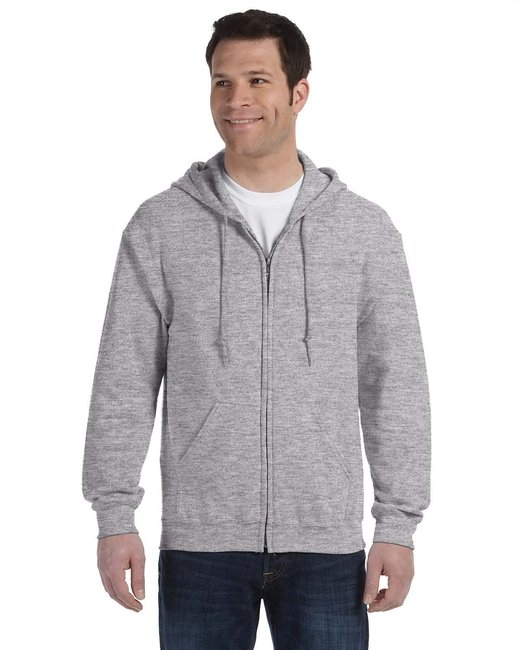 Gildan Adult Heavy Blend™ Full-Zip Hooded Sweatshirt – Durable, Comfortable, and Eco-Friendly Gildan Small Sport Grey