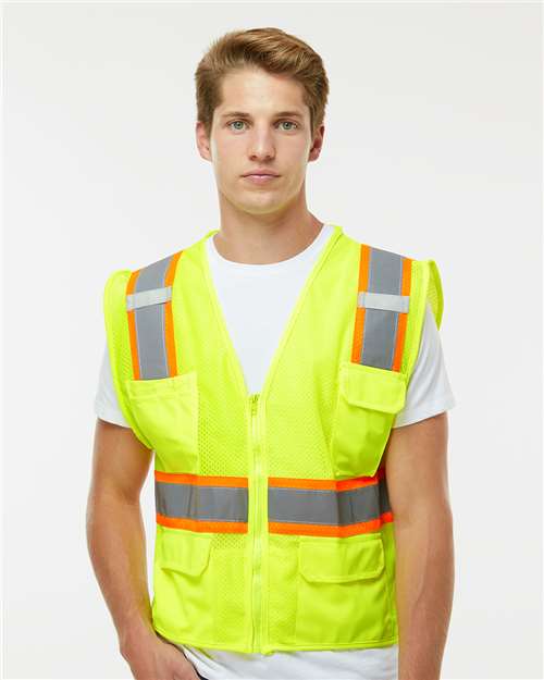 Ultra-Cool™ Multi-Pocket Vest - Kishigo 1195-1196 | High-Visibility and Functional Design Kishigo Small Lime