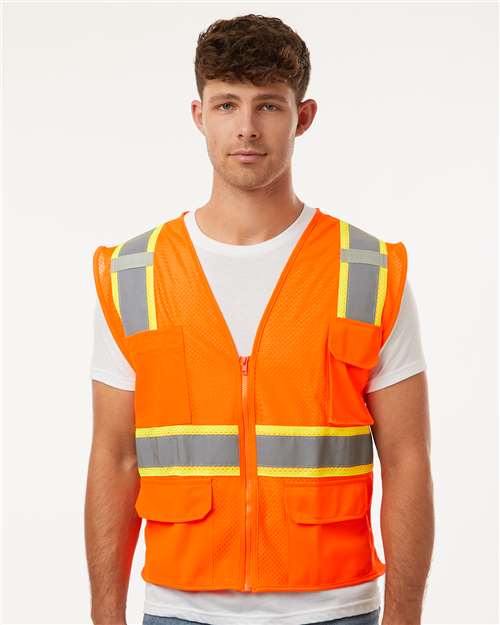 Ultra-Cool™ Multi-Pocket Vest - Kishigo 1195-1196 | High-Visibility and Functional Design Kishigo Small Orange