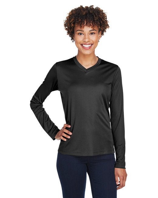 Custom Ladies’ Performance Long-Sleeve T-Shirt – Moisture-Wicking & UV Protection Long Sleeve Team 365