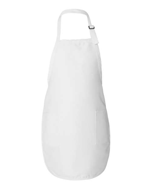 Full-Length Apron With Pockets - Q-Tees | Customizable and Durable Q-Tees One Size White