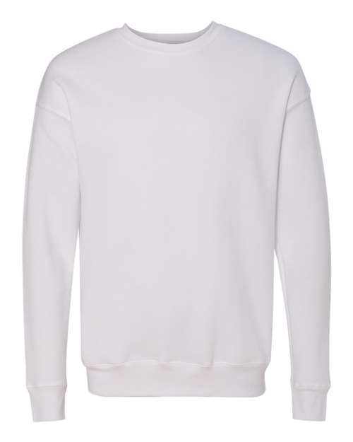 Sponge Fleece Drop Shoulder Crewneck Sweatshirt - BELLA + CANVAS | Soft, Modern, and Unisex Bella Canvas Small White