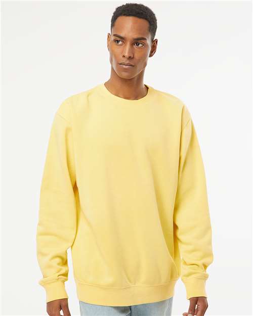 Midweight Pigment-Dyed Crewneck Sweatshirt - Independent Trading Co. | Durable, Classic, and Customizable Independent Trading Co Small Yellow