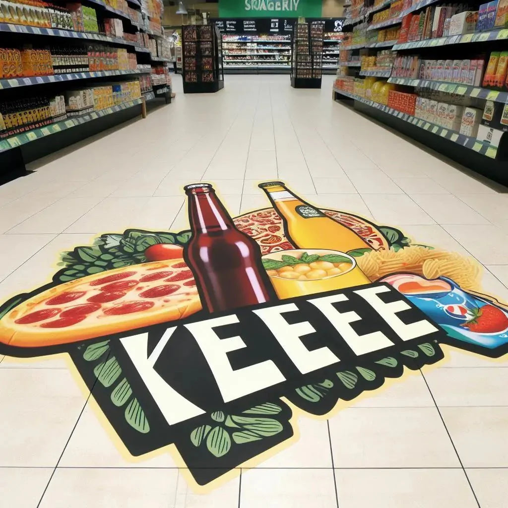 Custom Floor Decal Logo Printing – Durable & Easy Application for Business Show Off Your Threads