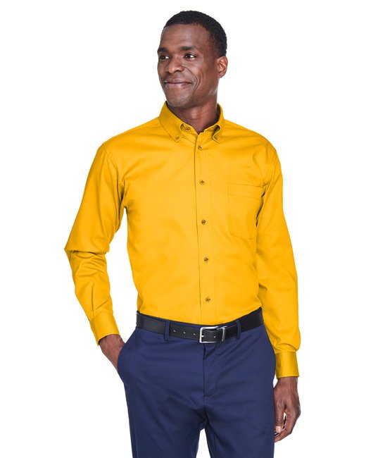 Custom Long-Sleeve Twill Shirt – Stain-Release, Wrinkle-Resistant & Durable SOYT Printing Company Small Sunday Yellow
