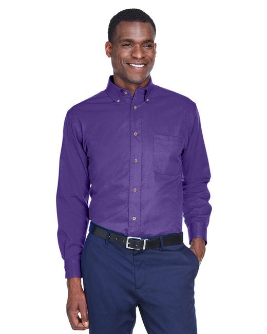 Custom Long-Sleeve Twill Shirt – Stain-Release, Wrinkle-Resistant & Durable SOYT Printing Company Small Team Purple
