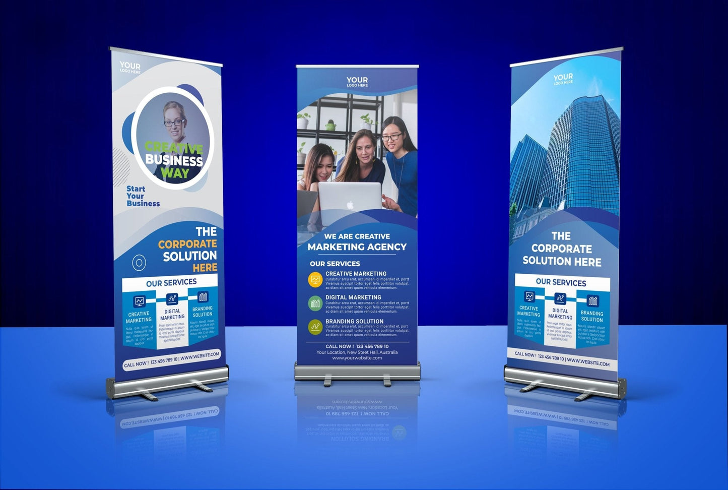 Premium Retractable Conference Banner - Fast Shipping & Affordable Pricing Roll Up Banner Show Off Your Threads