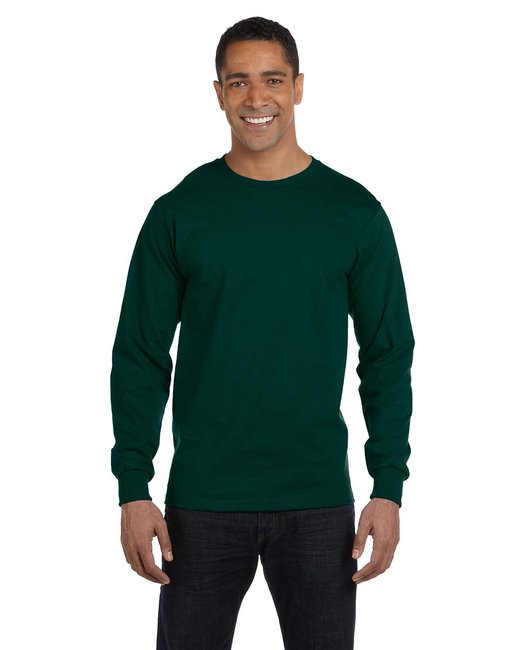 Custom Long-Sleeve T-Shirt – Moisture-Wicking & Sustainable Fabric Show Off Your Threads Printing Company Small Forest Green