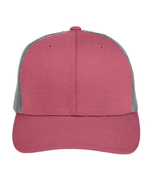 Custom Moisture-Wicking Heather Trucker Cap – Mid-Profile with Online Design Custom Hat Yupoong