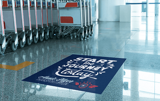 Custom Floor Decal Logo Printing – Durable & Easy Application for Business Show Off Your Threads