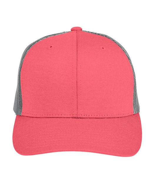 Custom Moisture-Wicking Heather Trucker Cap – Mid-Profile with Online Design Custom Hat Yupoong