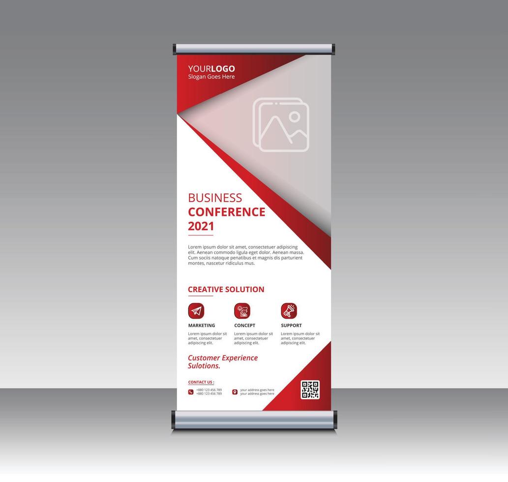 Premium Retractable Conference Banner - Fast Shipping & Affordable Pricing Roll Up Banner Show Off Your Threads