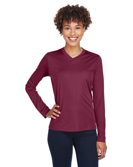 Custom Ladies’ Performance Long-Sleeve T-Shirt – Moisture-Wicking & UV Protection Long Sleeve Team 365